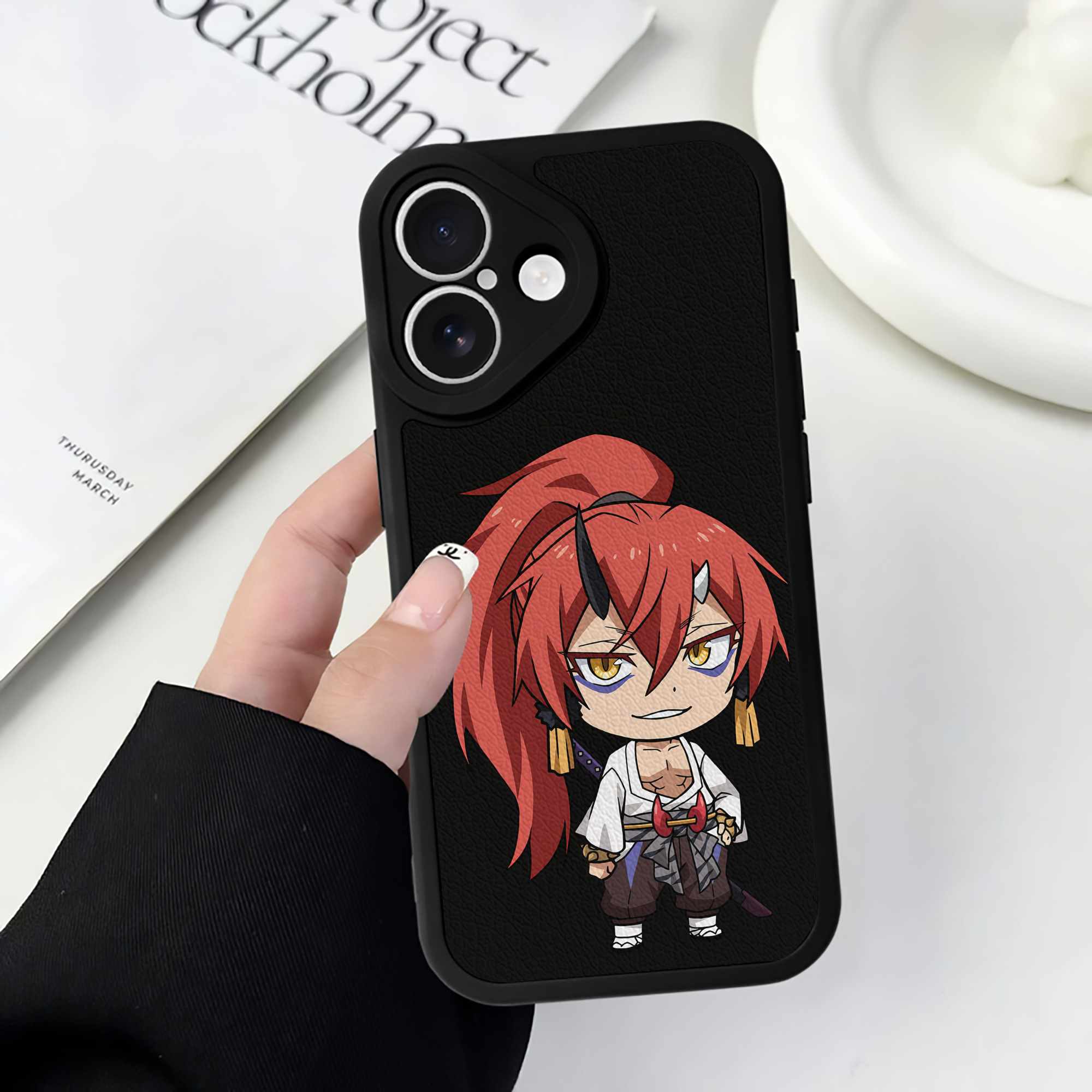（画像用） 転スラ Regarding Reincarnated to Slime 【iPhone 16シリーズ対応】シリコンスマホケース（レザー調） 材質：シリコン